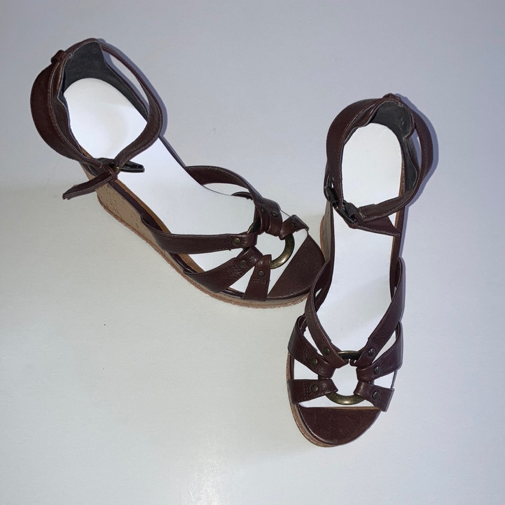 Aldo Froslan Leather Ankle Strap Wedge